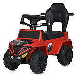 Дитяча каталка-толокар Bambi M 5805 з батьківською ручкою 2 в 1 Червоний, фото 7