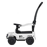 Дитяча каталка-толокар Bambi M 5804 з батьківською ручкою 2 в 1 Білий, фото 4