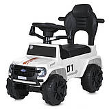Дитяча каталка-толокар Bambi M 5804 з батьківською ручкою 2 в 1 Білий, фото 7