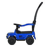 Дитяча каталка-толокар Ford M 5804 з батьківською ручкою 2 в 1 Синій, фото 4