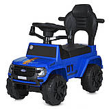 Дитяча каталка-толокар Ford M 5804 з батьківською ручкою 2 в 1 Синій, фото 5