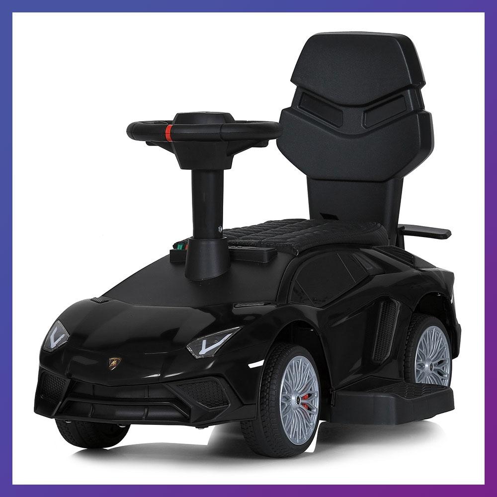 Дитяча електро каталка-толокар Lamborghini M 5777 світлові та звукові ефекти Чорний, фото 1