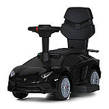 Дитяча електро каталка-толокар Lamborghini M 5777 світлові та звукові ефекти Чорний, фото 4