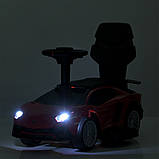 Дитяча електро каталка-толокар Lamborghini M 5777 світлові та звукові ефекти Чорний, фото 8