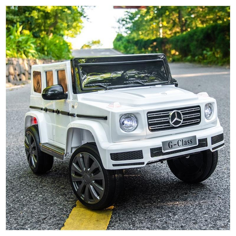 Дитячий електромобіль на акумуляторі джип Mercedes G500 на радіокеруванні для дітей 3-8 років Білий