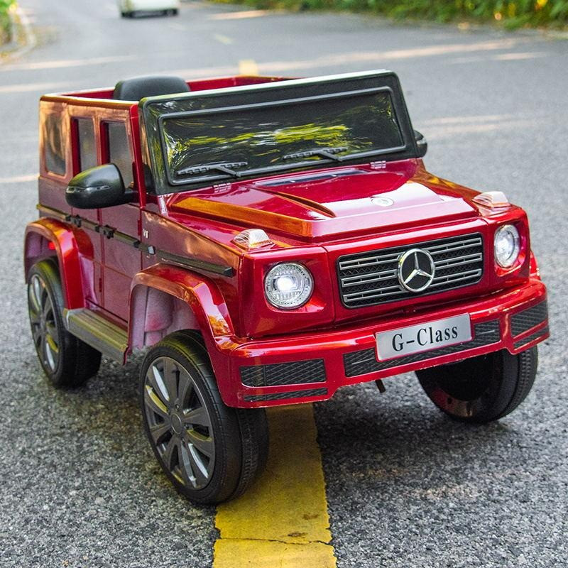 Дитячий електромобіль на акумуляторі джип Mercedes G500 на радіокеруванні для дітей 3-8 років Червоний