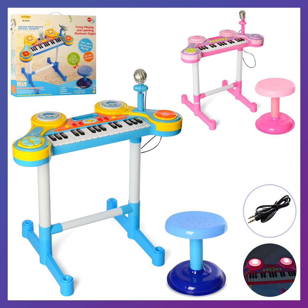 Дитяче піаніно-синтезатор HC-3012C на ніжках зі стільчиком, фото 1