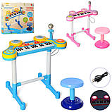 Дитяче піаніно-синтезатор HC-3012C на ніжках зі стільчиком, фото 5