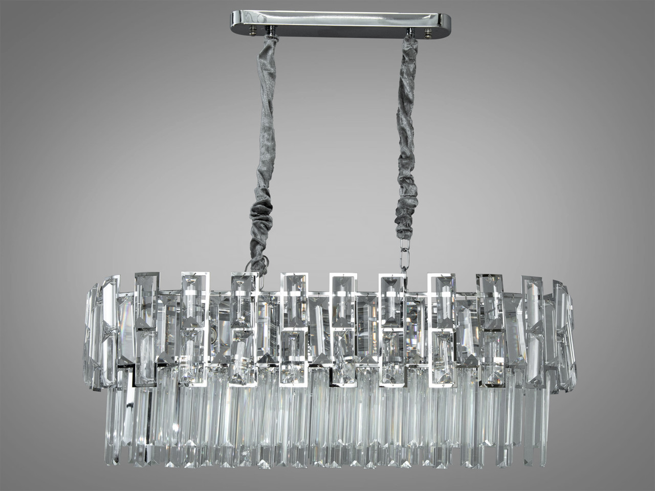 Сучасна овальна кришталева люстра 830/800x350CH, фото 1