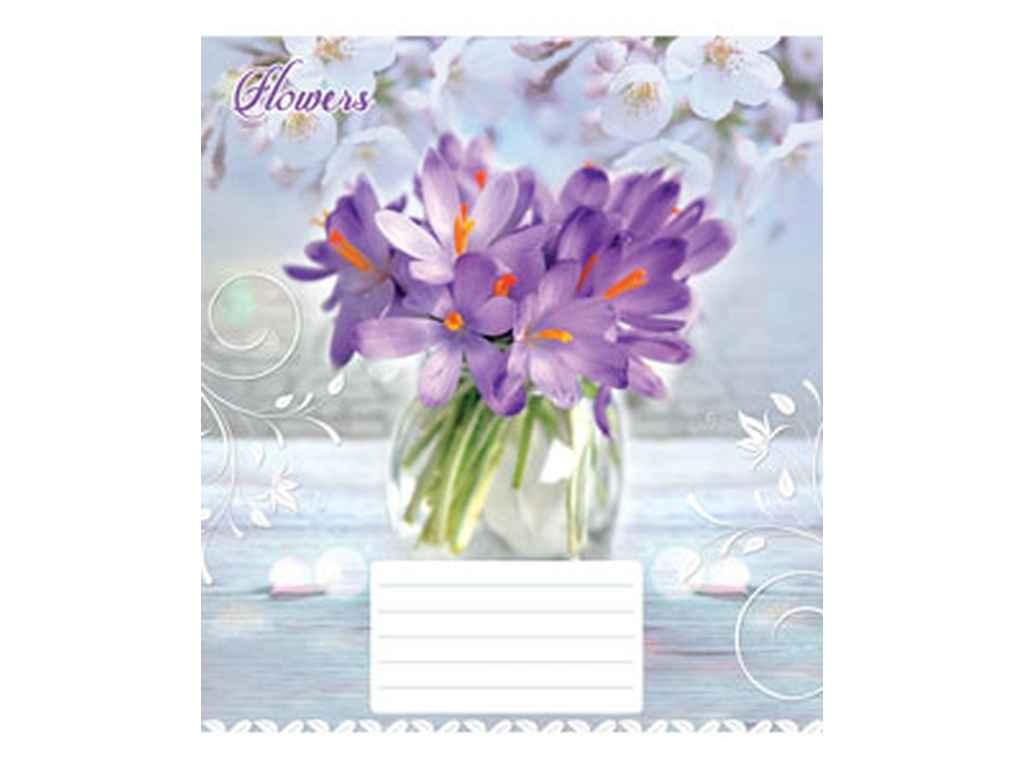 Зошит в клітинку 18арк. 20шт/уп арт.3602к Квіти ТМ МРІЇ ЗБУВАЮТЬСЯ FG