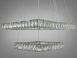 Підвісна кришталева квадратна люстра 7223-6A/500+340G, фото 3