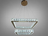 Підвісна кришталева квадратна люстра 7223-6A/500+340G, фото 2