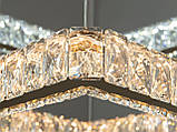 Підвісна кришталева квадратна люстра 7223-6A/500+340G, фото 6