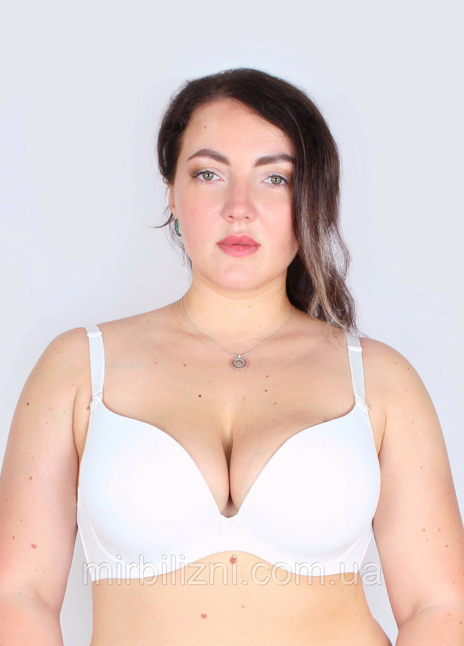 Бюстгальтер Acousma білий, арт.6340 (ущільнена чашка, класичний, на кісточках), фото 1