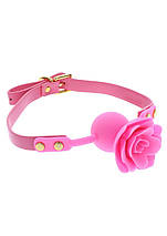 Кляп силіконовий Трояндочка Taboom Rose Ball Gag, рожевий, фото 3
