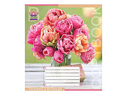 Зошит в лінію 48арк. 16шт/уп арт.3638л Букети ТМ МРІЇ ЗБУВАЮТЬСЯ