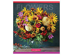 Зошит в лінію 96арк. 8шт/уп арт.3415л Квіти ТМ МРІЇ ЗБУВАЮТЬСЯ