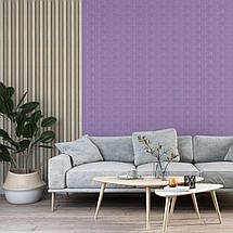 Декоративні 3д панелі для стін що миються Цегла 700х770х5мм Самоклеючі ПВХ 3 D панелі колір світло - фіолетова, фото 5