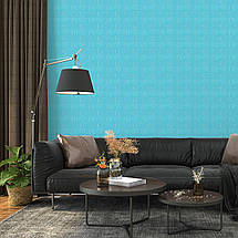 Декоративні 3д панелі для стін що миються Цегла 700х770х7мм Самоклеючі 3 D панелі колір Бірюза, фото 2