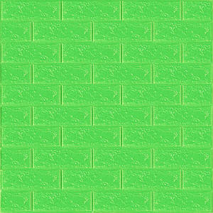 Декоративні 3д панелі для стін що миються Цегла 700х770х3мм Самоклеючі 3 D панелі колір Зелений