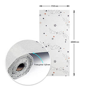 Миючі декоративні самоклеючі шпалери зірки 2800х450х1,8мм (SW-00000731)