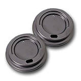 Пластикова кришка на паперову склянку 175 (FC) Ø 71 чорна 100 шт/уп., фото 3