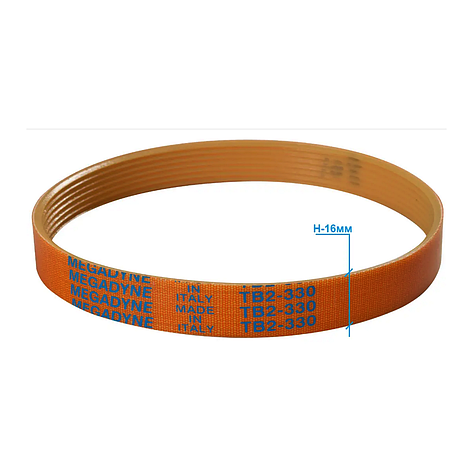 Ремінь полуклиновой TB2-330 ширина 16 мм для слайсера Sirman 250-275-300, фото 1