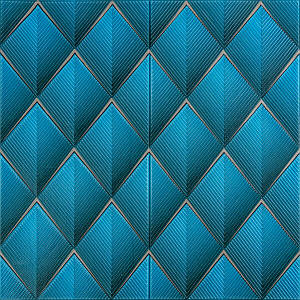 Панель стінова 3D 700х700х4мм ромб синій (D) SW-00001985