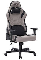 Ігрове крісло VR Racer Expert Kintaro сіре геймерське комп'ютерне крісло з механізмом Relax для приставки AMF