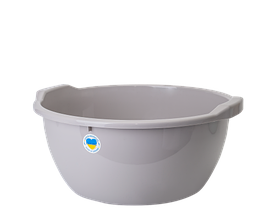 Таз пластиковий господарський 44л круглий з ручками Алеана какао