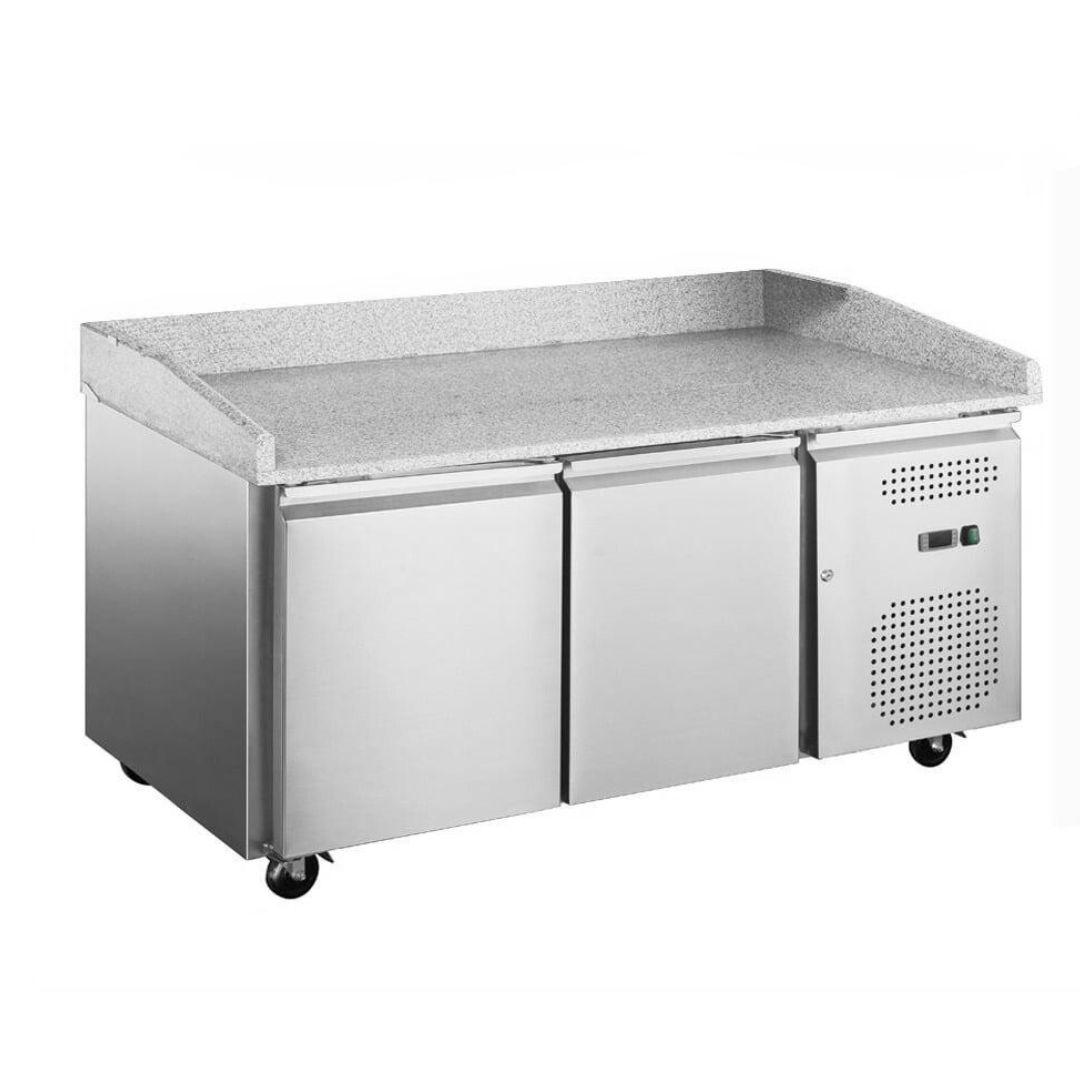 Стіл холодильний Hurakan HKN-GXPZ2GR для піци 2-дверний, фото 1