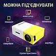 Міні проектор led портативний projector домашній відеопроектор full hd для офісу, школи мультимедійний Lugi, фото 4