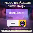 Міні проектор led портативний projector домашній відеопроектор full hd для офісу, школи мультимедійний Lugi, фото 5