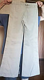 Жіночі молодіжні штани з вельвету молочного кольору з хлястиком на спинці 36 38 Solar, фото 2