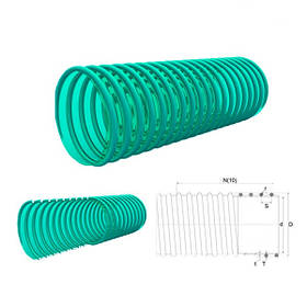 ПВХ шланг з посиленим захистом від УФ, повітропровід для сівалок, AMARIN UV D-16