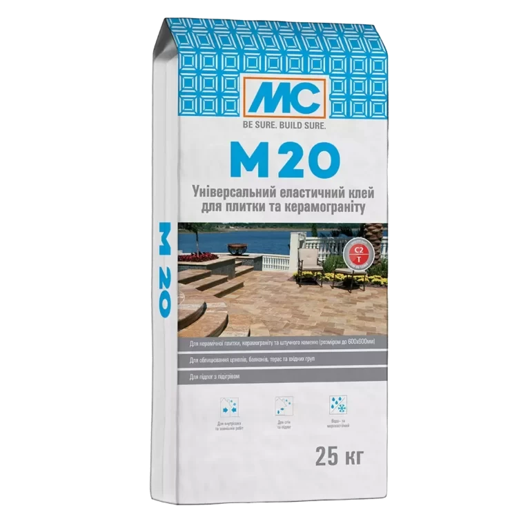 Універсальний еластичний клей для плитки C2 T MC-Bauchemie М 20 (25 кг)