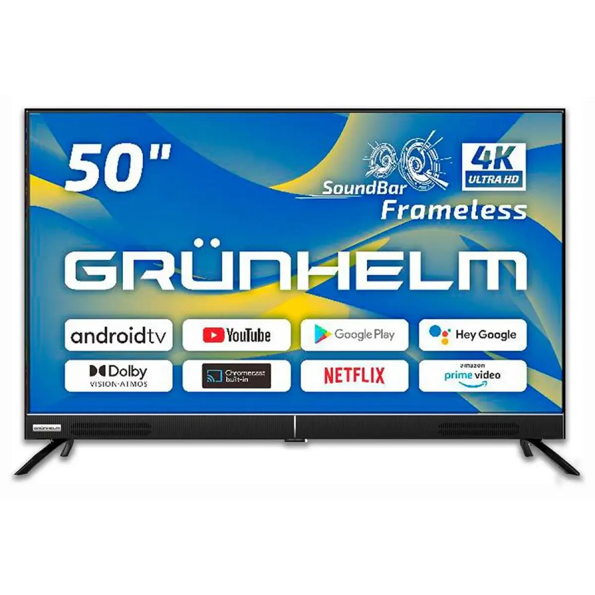 Телевізор Grunhelm 50U600-GA11V 50" Телевізор з таймером Телевізор для офісу Телевізор для батьків