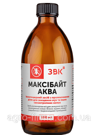 Засіб для знищення мух та інших синантропних комах “Максібайт Аква -100 мл, фото 1
