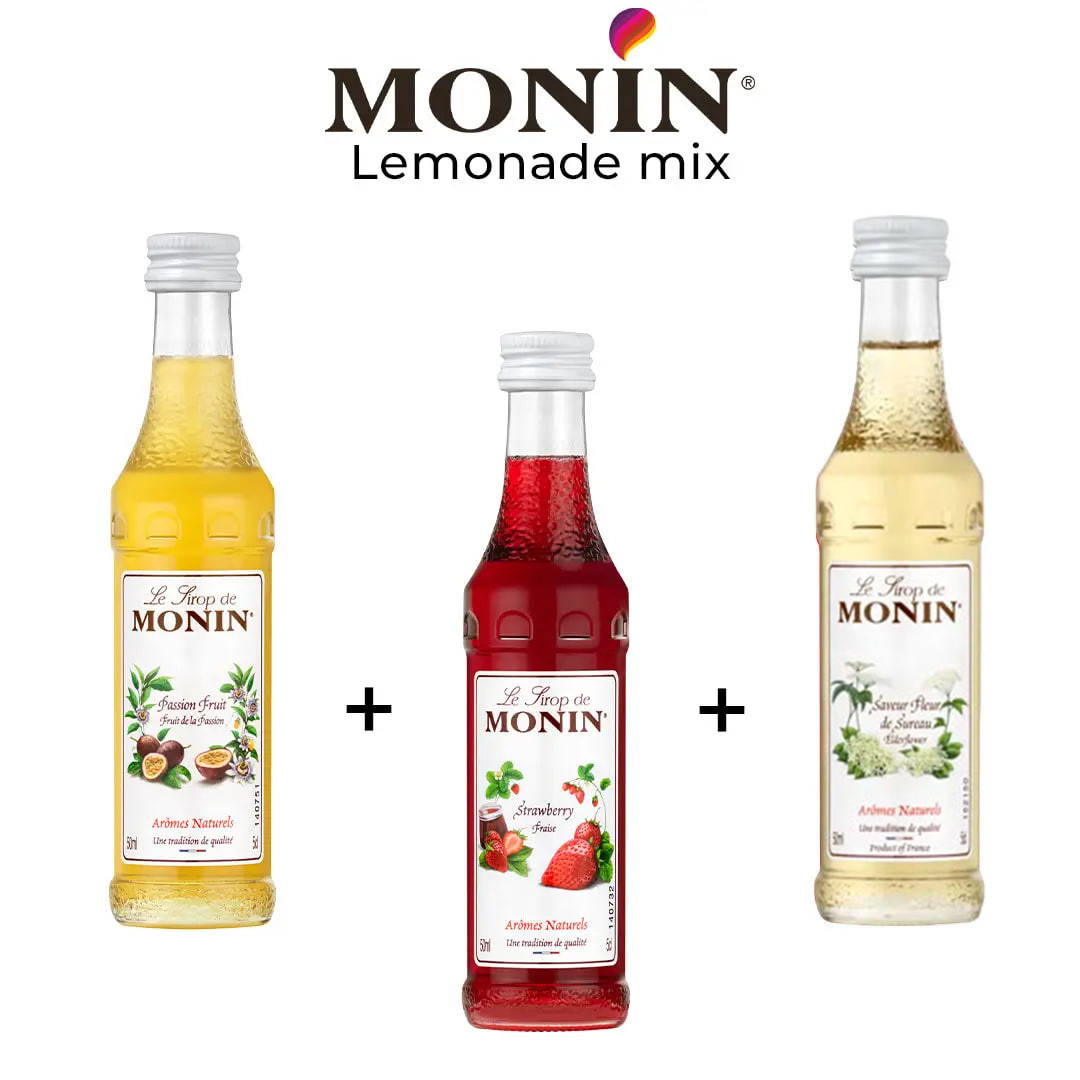 Лимонадний Мікс Monin (маракуя, полуниця, бузина) 3х50 мл