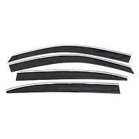 Дефлектори вікон Mercedes  GLB 180, GLB200, GLB250  2020 з хром  молдингом