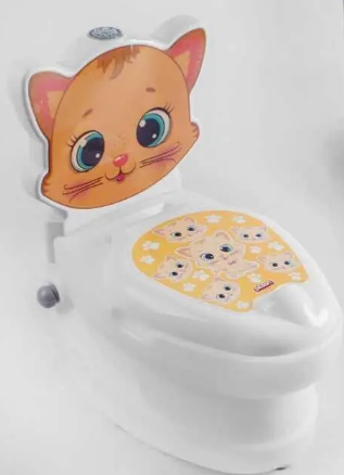 Горщик — унітаз 07-563 спинка, тримач для паперу, звук води, світло, фото 1