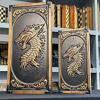 Нарди дерев'яні ручної роботи Дракон 46×23см, фото 9