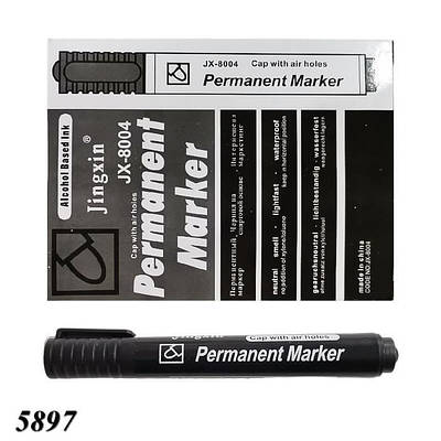 Маркер перманентний JX - 8004 2,5 мм Чорний (12шт)