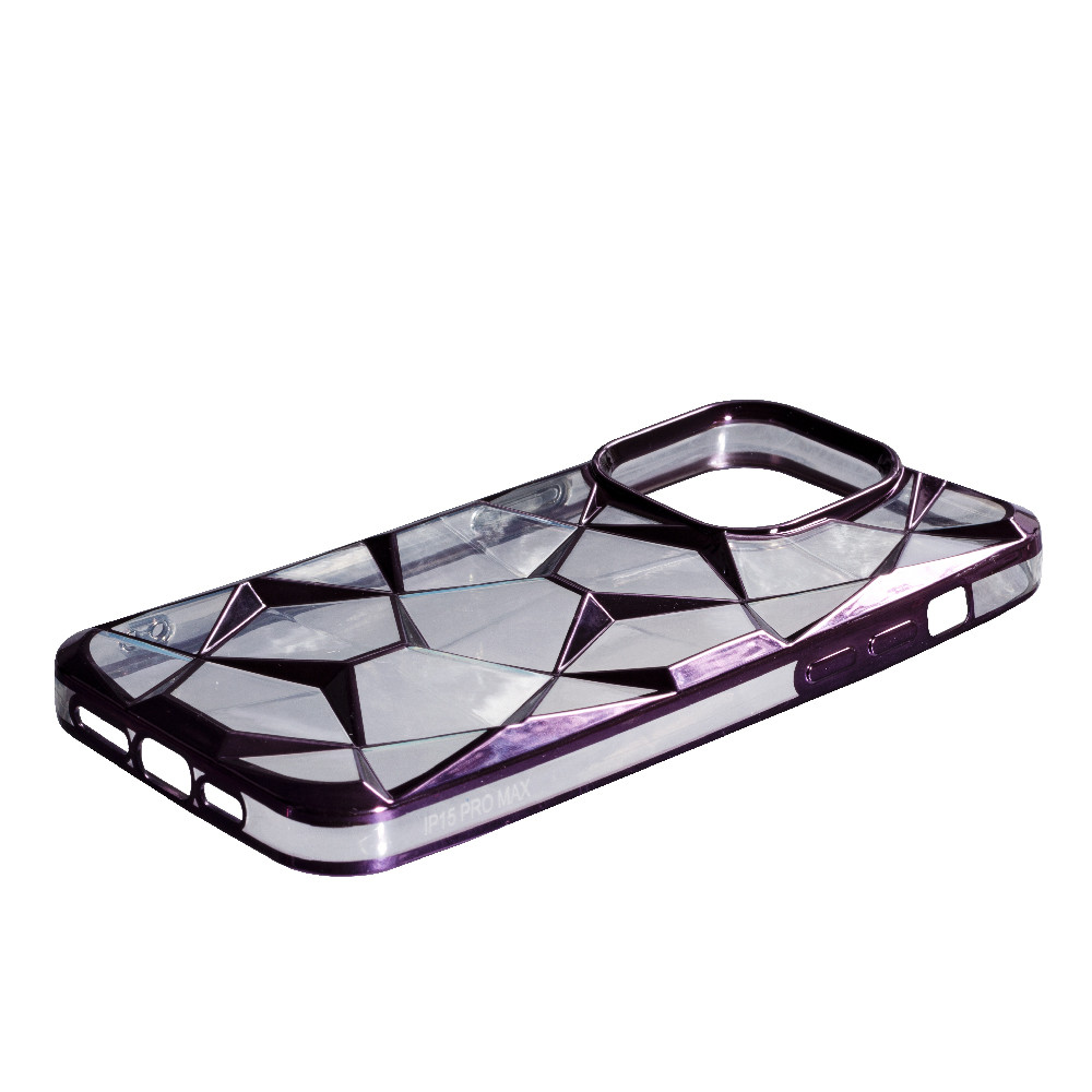 Накладка Abstraction Color Apple iPhone 15 Pro, Фіолетовий, TPU, оригінальний чохол для захисту від пошкоджень, фото 1