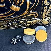 Нарди дерев'яні ручної роботи подарункові Тризуб 68×32см, фото 4