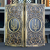 Нарди дерев'яні ручної роботи подарункові Тризуб 68×32см, фото 2