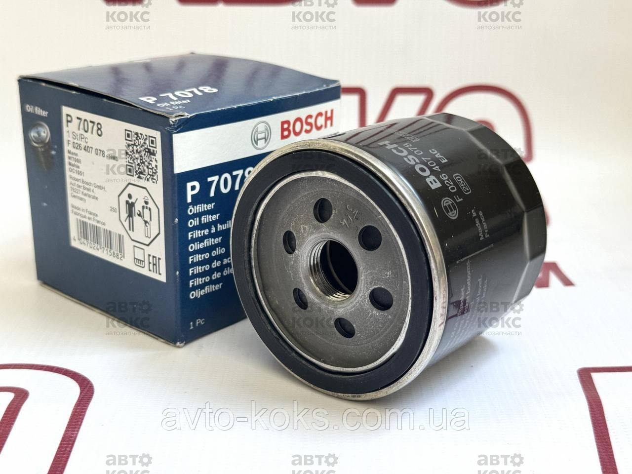BOSCH F026407078 Фільтр масляний Ford Focus, Fiesta, Fusion Kuga, Mondeo C-Max, фото 1