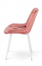 Стілець Прадо білий / велюр пудровий ТМ Мікс Меблі, фото 3