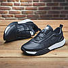 Чоловічі шкіряні кросівки (натуральна шкіра) чорні демісезонні для чоловіків на весну осінь, розміри 40-45, фото 3
