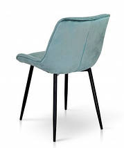 Стілець Прадо чорний / велюр аквамарин ТМ Мікс Меблі, фото 3